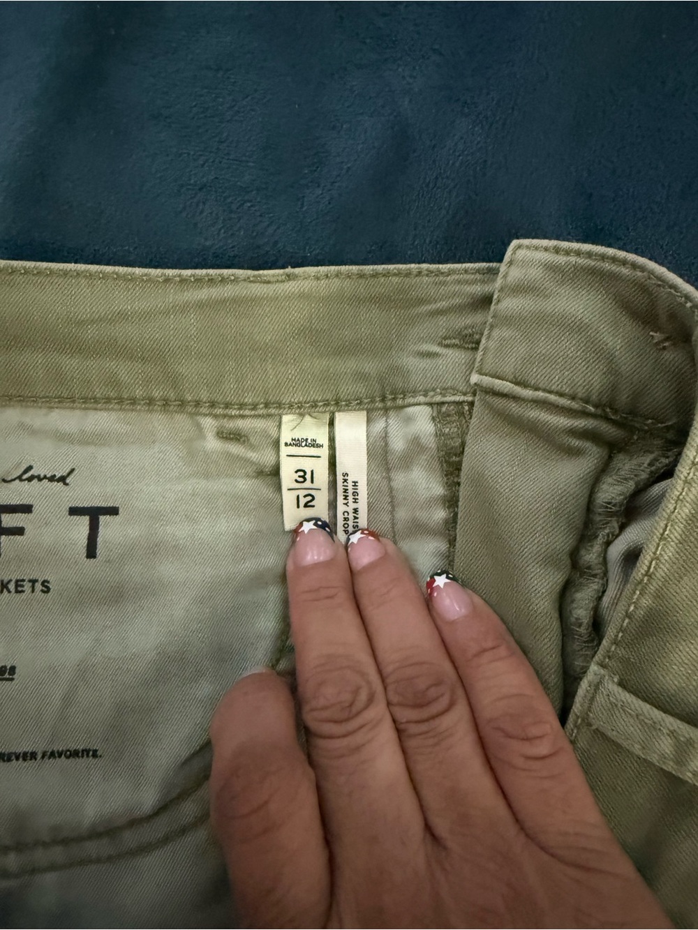 ANN TAYLOR LOFT Olive Utility-Style Skinny Pants NWOT - Picture 4 of 5